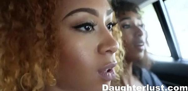  Ebony Daughters Punished & fucked for sneaking out |DaughterLust.com